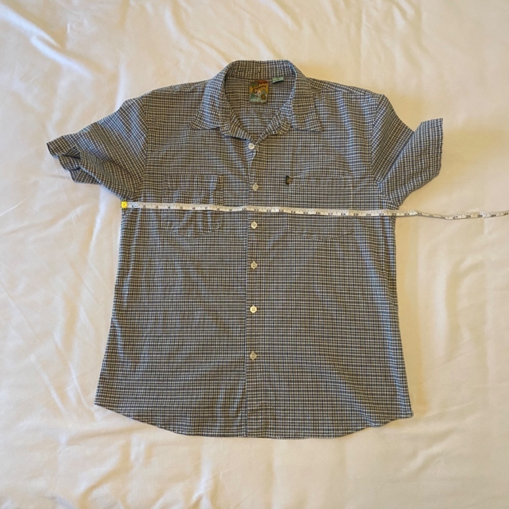 Pineapple Connection- Men's-Plaid-Button Down-Short Sleeve-Size Large - Picture 3 of 7